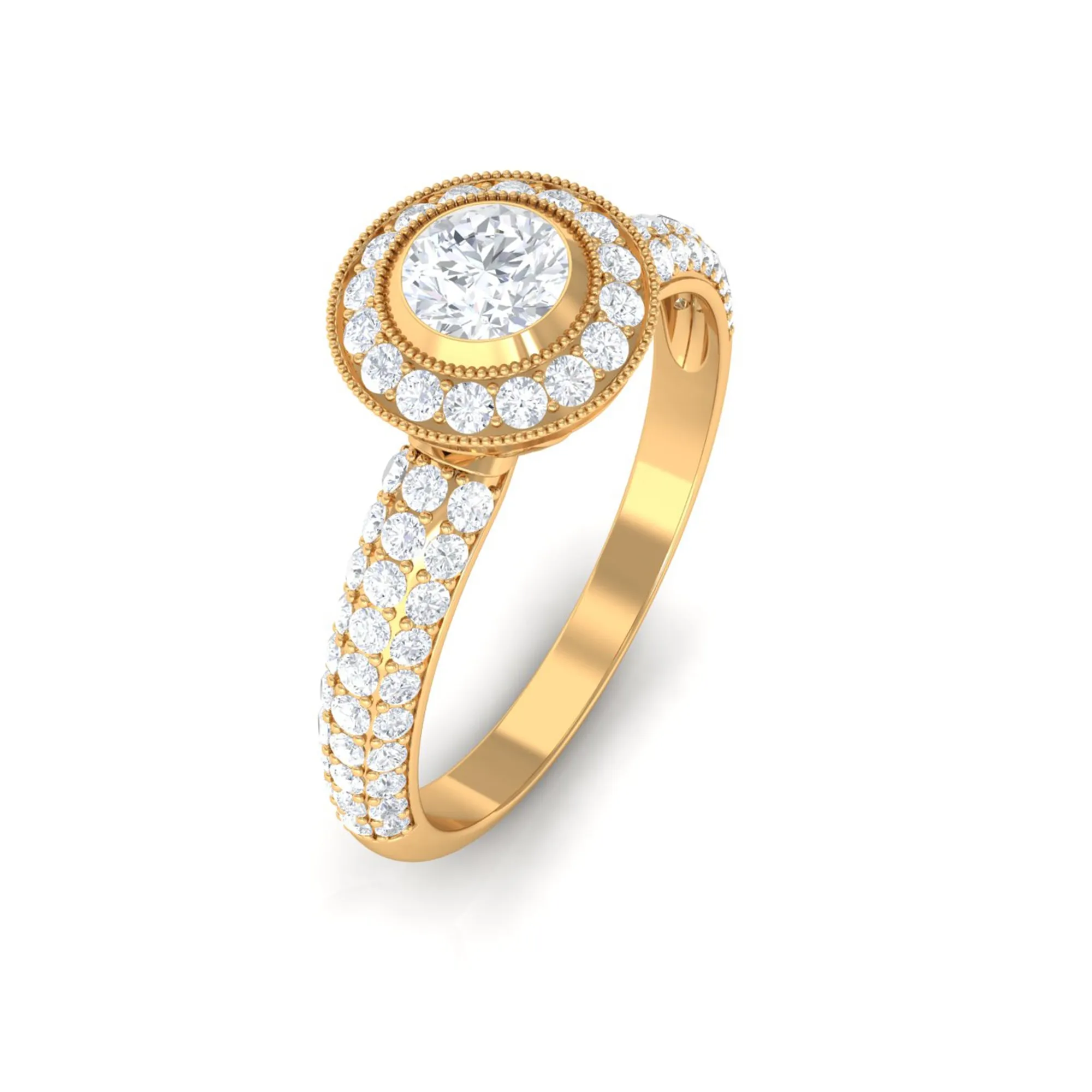 0.75 CT Vintage Inspired Diamond Engagement Ring