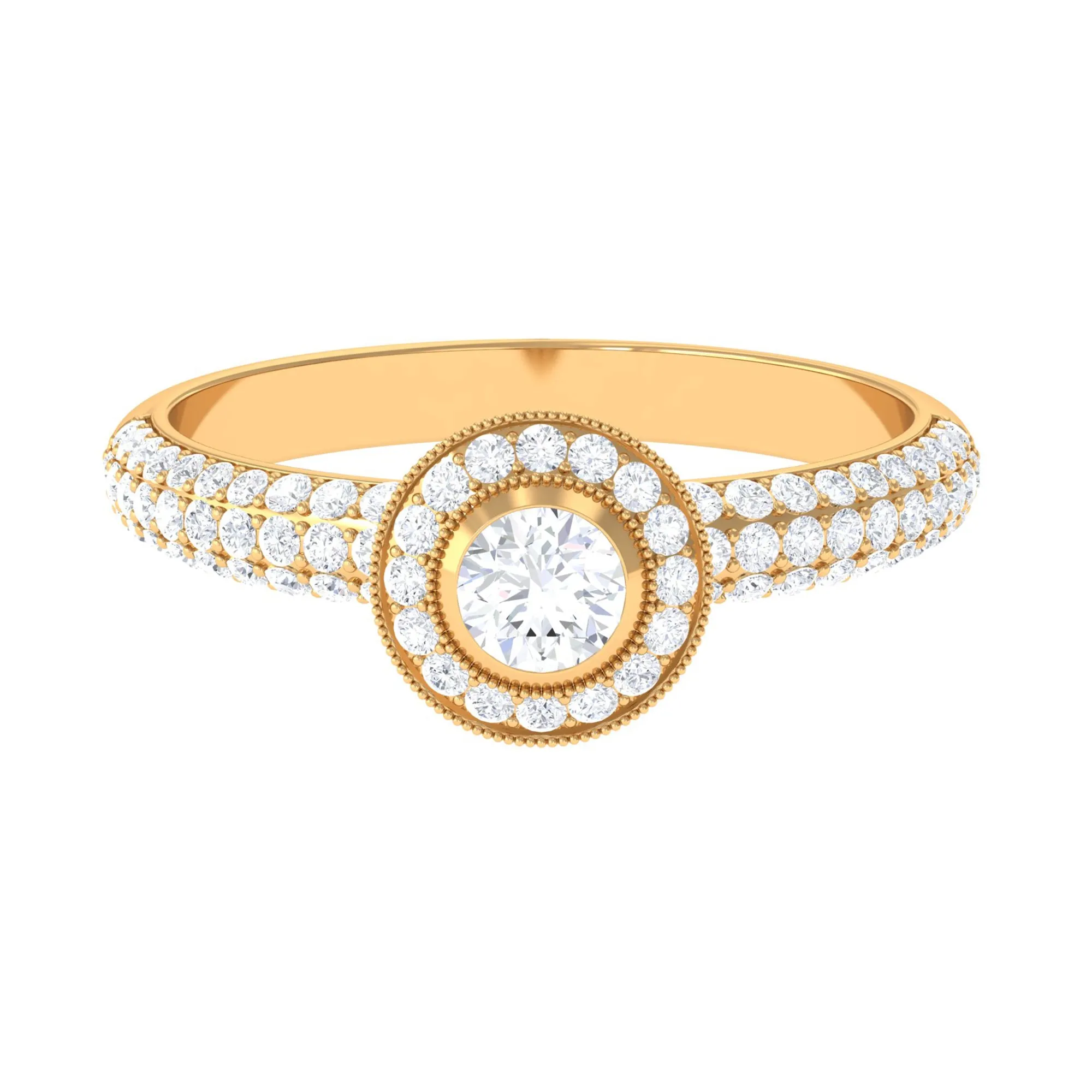 0.75 CT Vintage Inspired Diamond Engagement Ring