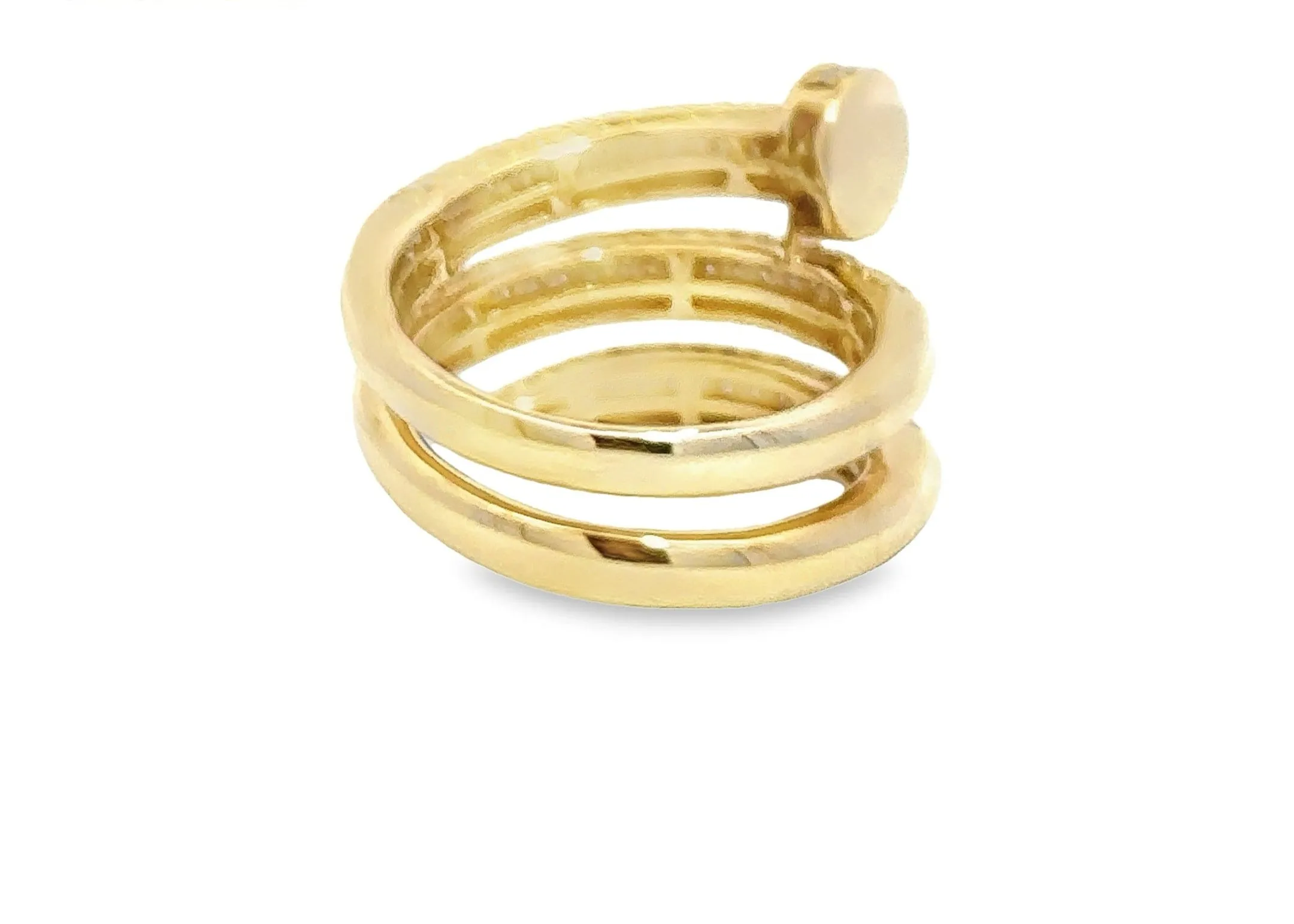 10K Gold 1.50 CTW Diamond Nail Ring
