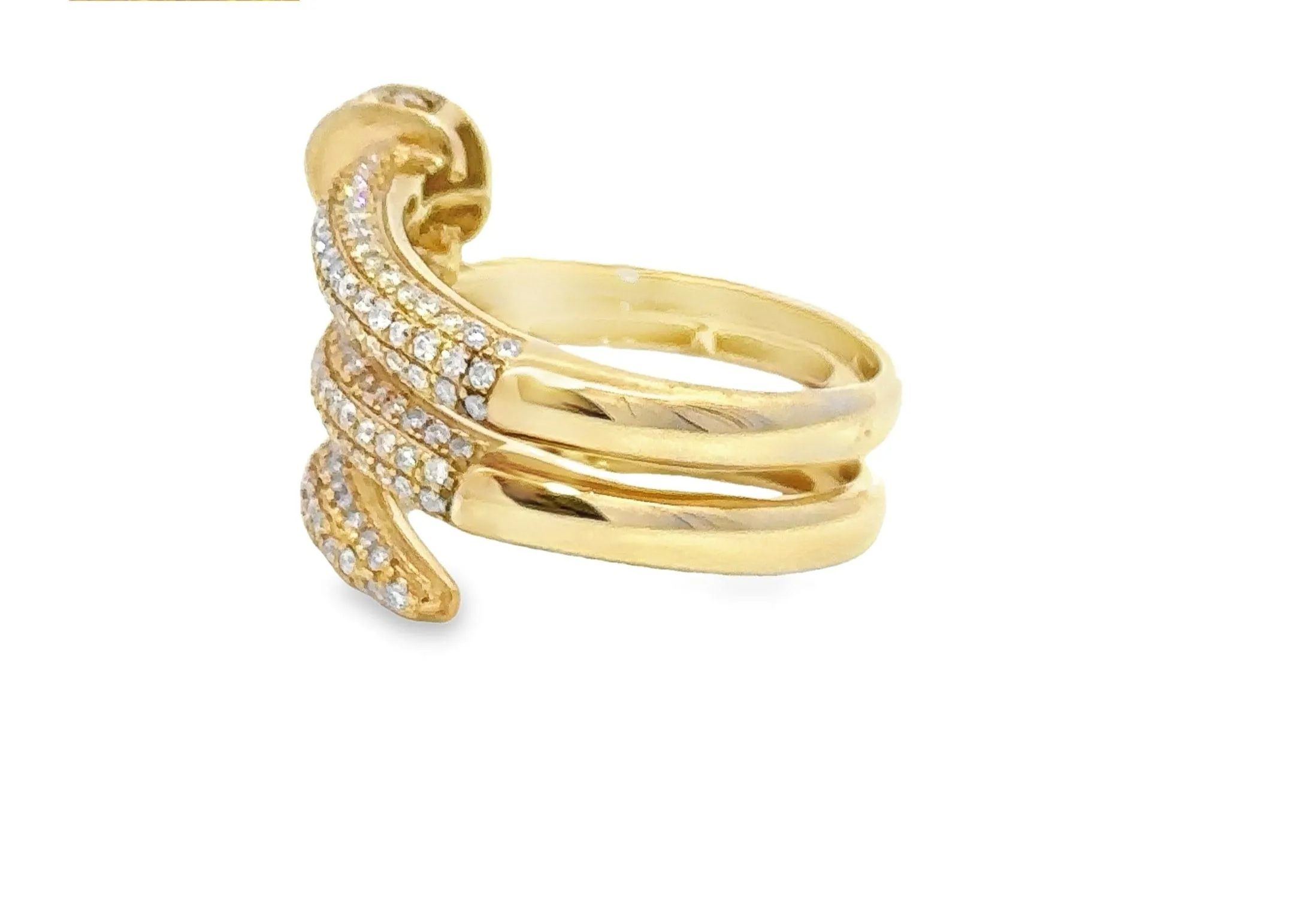10K Gold 1.50 CTW Diamond Nail Ring
