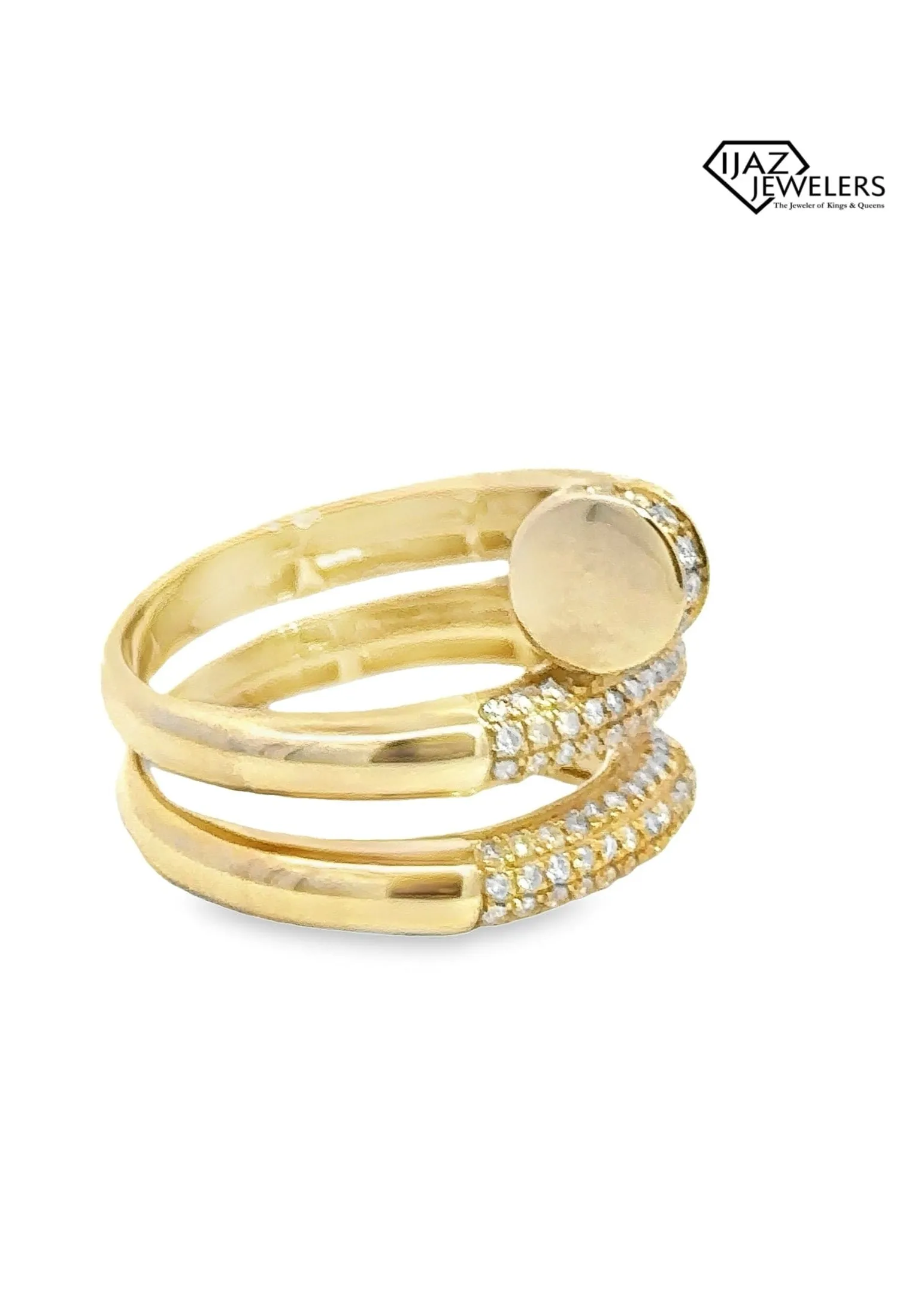 10K Gold 1.50 CTW Diamond Nail Ring
