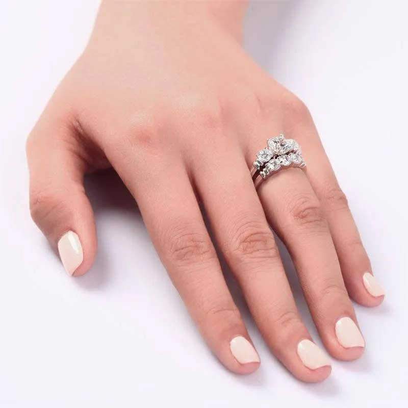 1.25 Carat Created Diamond 2-Pc Ring Set
