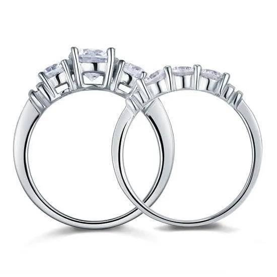 1.25 Carat Created Diamond 2-Pc Ring Set