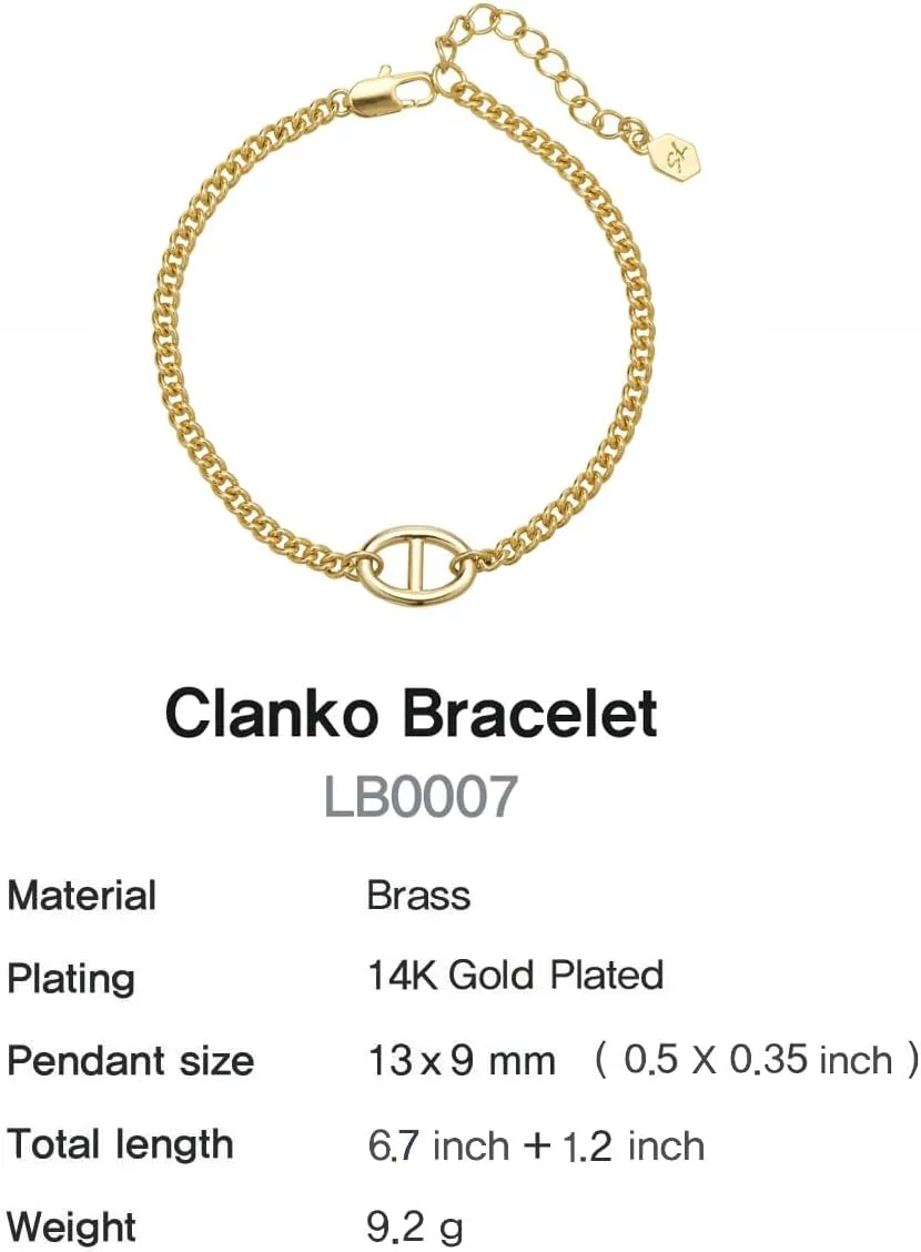 14K Gold Plated Dainty Layered Anchor Chain Bracelet for Women  Adjustable Minimalist Pendant Jewelry, Trendy Fashion Gift | Star & Anchor Bracelet