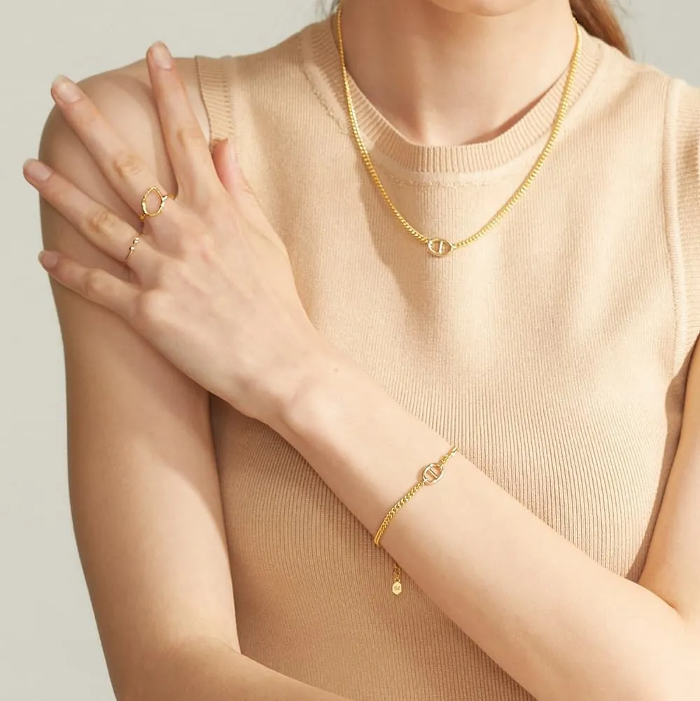14K Gold Plated Dainty Layered Anchor Chain Bracelet for Women  Adjustable Minimalist Pendant Jewelry, Trendy Fashion Gift | Star & Anchor Bracelet