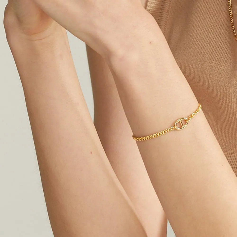 14K Gold Plated Dainty Layered Anchor Chain Bracelet for Women  Adjustable Minimalist Pendant Jewelry, Trendy Fashion Gift | Star & Anchor Bracelet