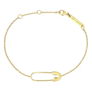 14k Gold Safety Pin Bracelet