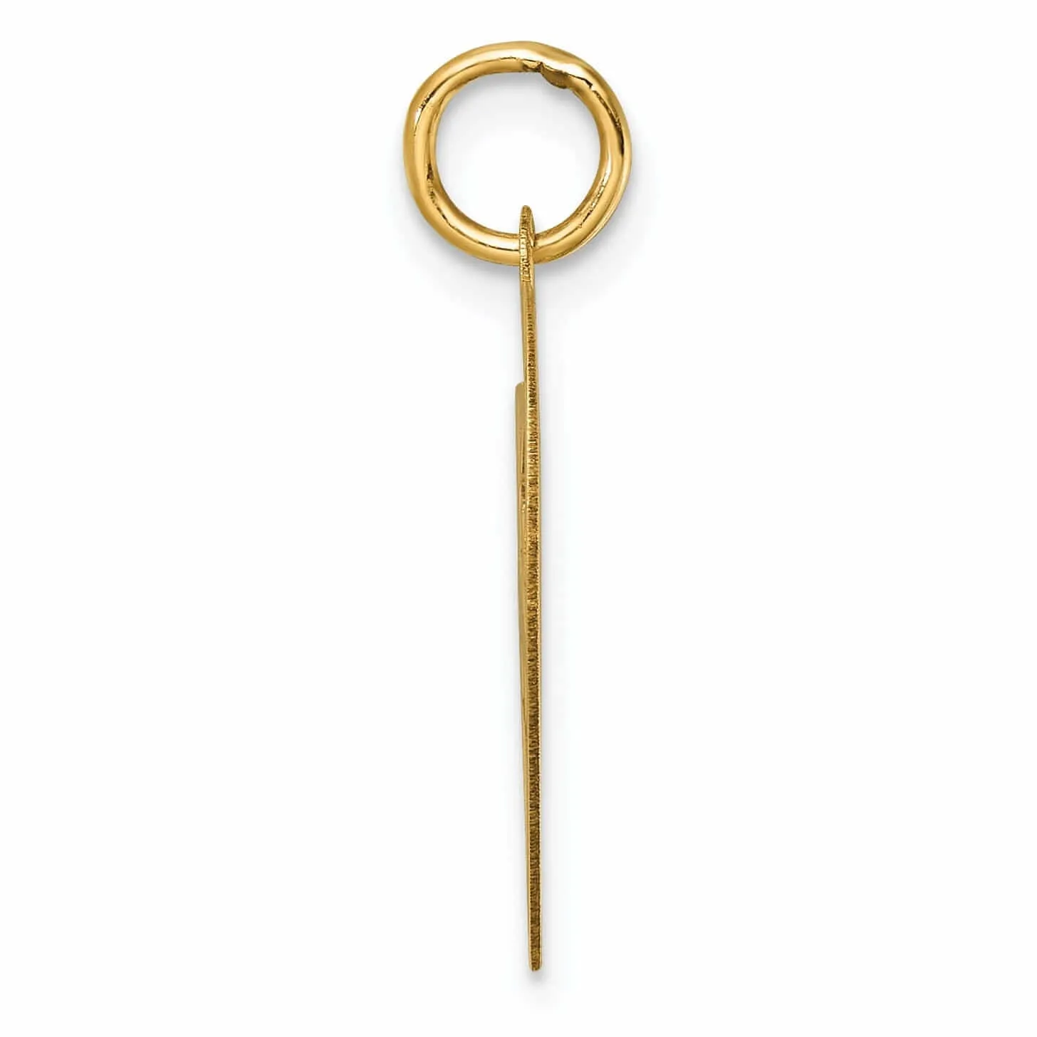 14K Polished Cut Out Heart CLASS OF 2023 Charm - Yellow Gold