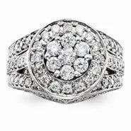 14k White Gold Engagement Ring