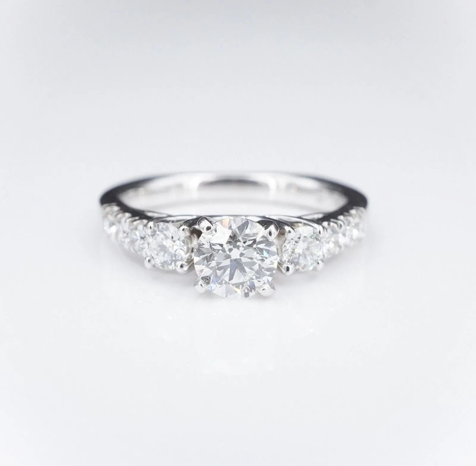 18k and Platinum 1.2ctw Round Diamond Engagement Ring Size 6.75 GSI F SI2 RG4273
