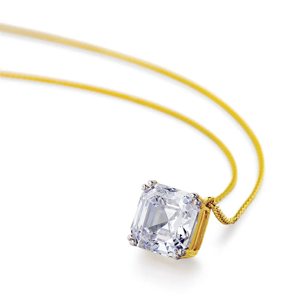3 ct. Asscher Cut Necklace
