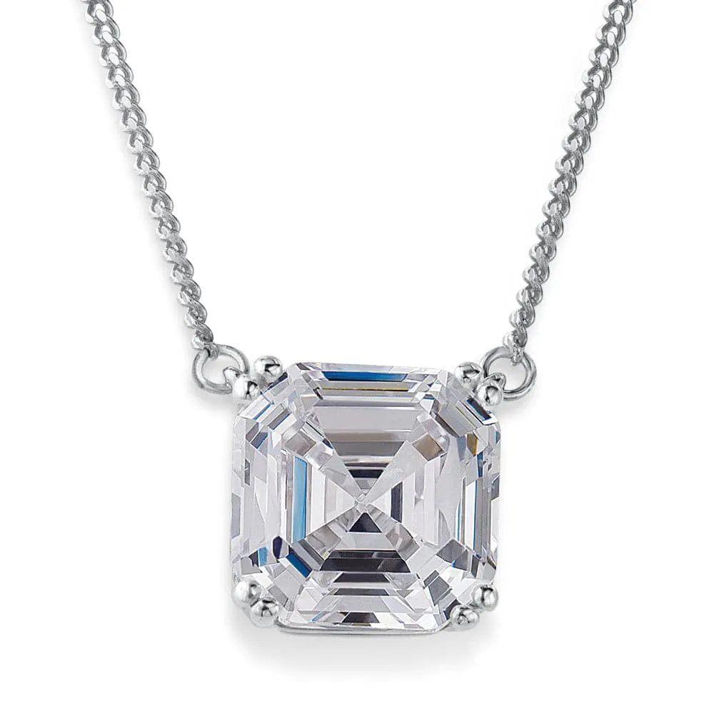 3 ct. Asscher Cut Necklace