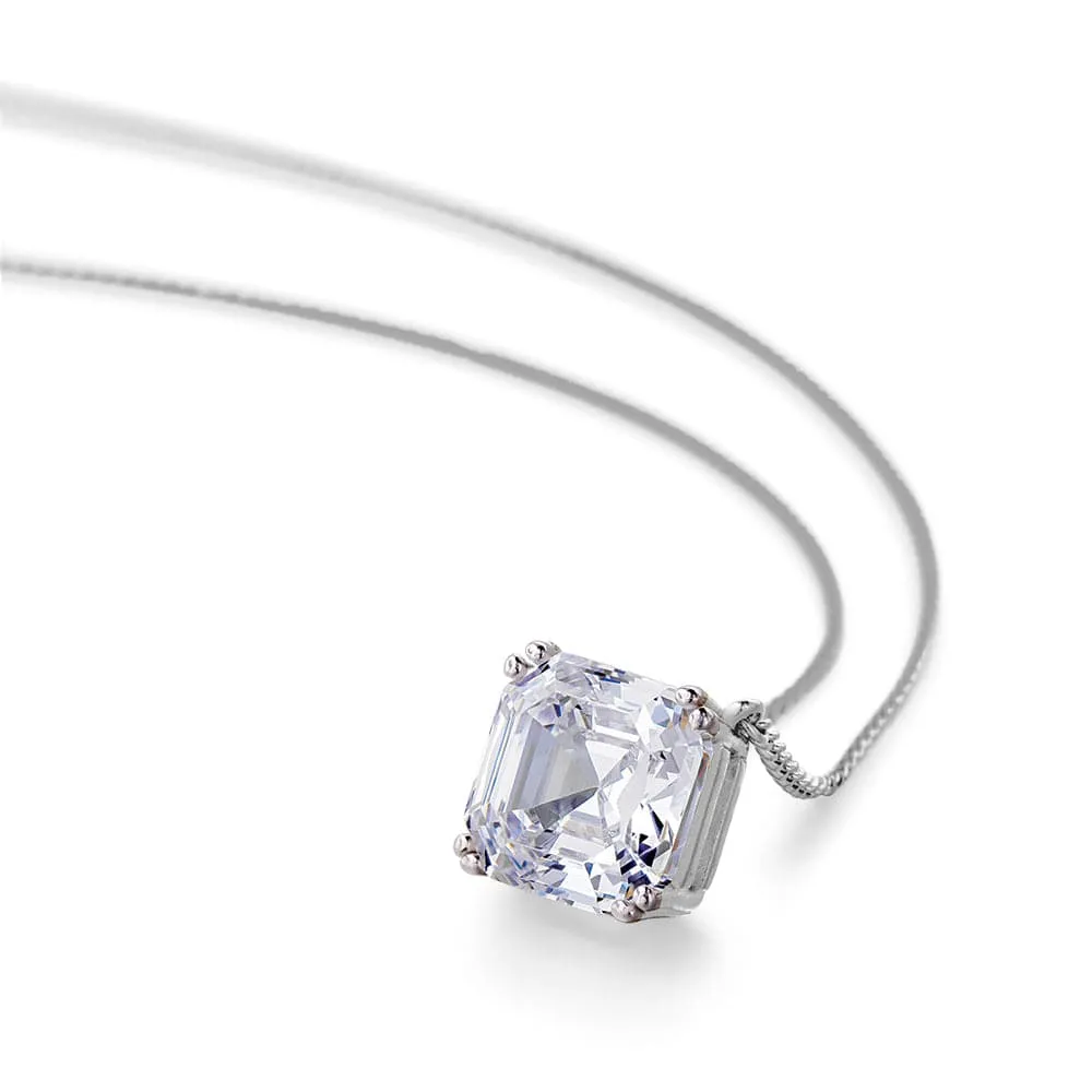 3 ct. Asscher Cut Necklace