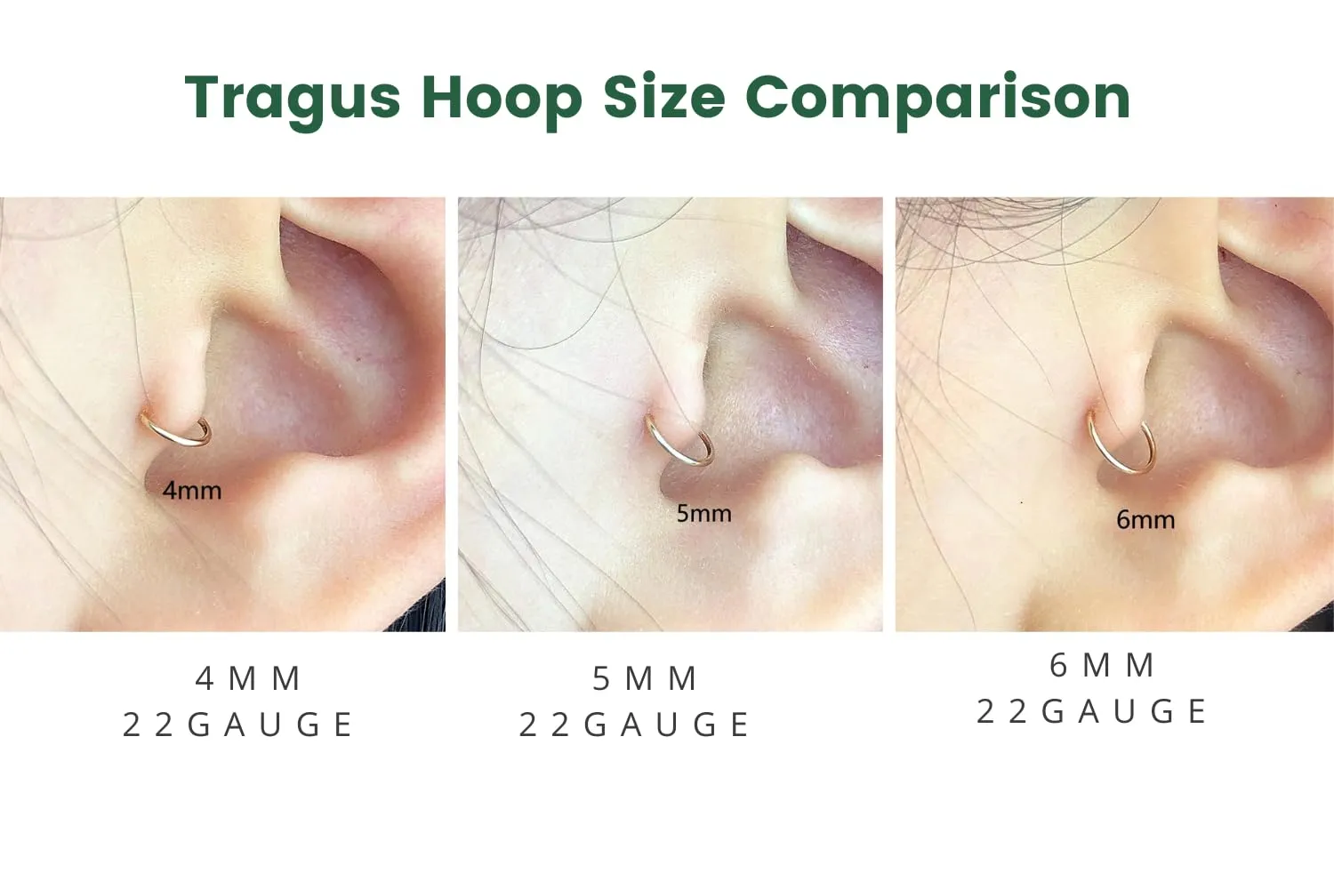 4mm Super Tiny Cartilage Hoop, Helix Hoop Earring, Tragus Piercing Jewelry Sterling Silver 20g 4mm -12mm