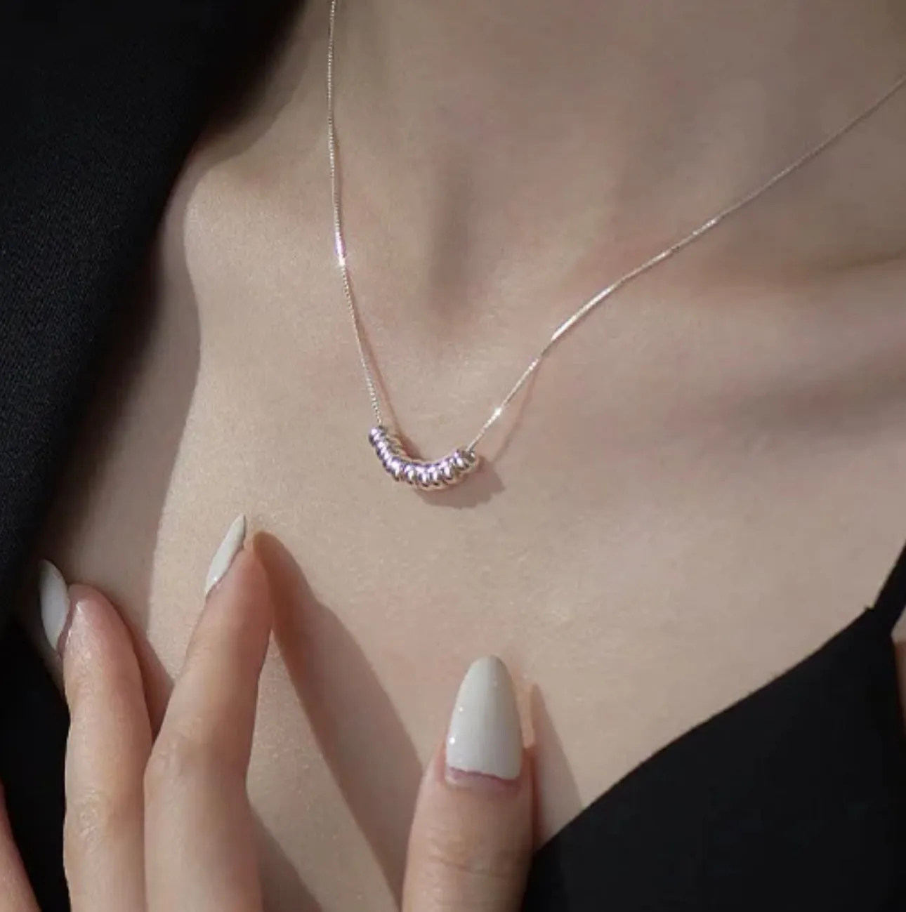 APOLLO - Sterling Silver Ring Necklace