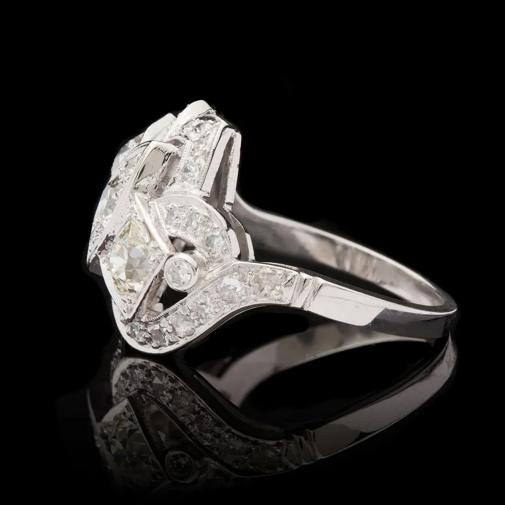 Art Deco 1.70ct tw Diamond Ring