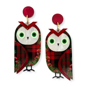 Carolyn the Christmas owl 🦉 - earrings
