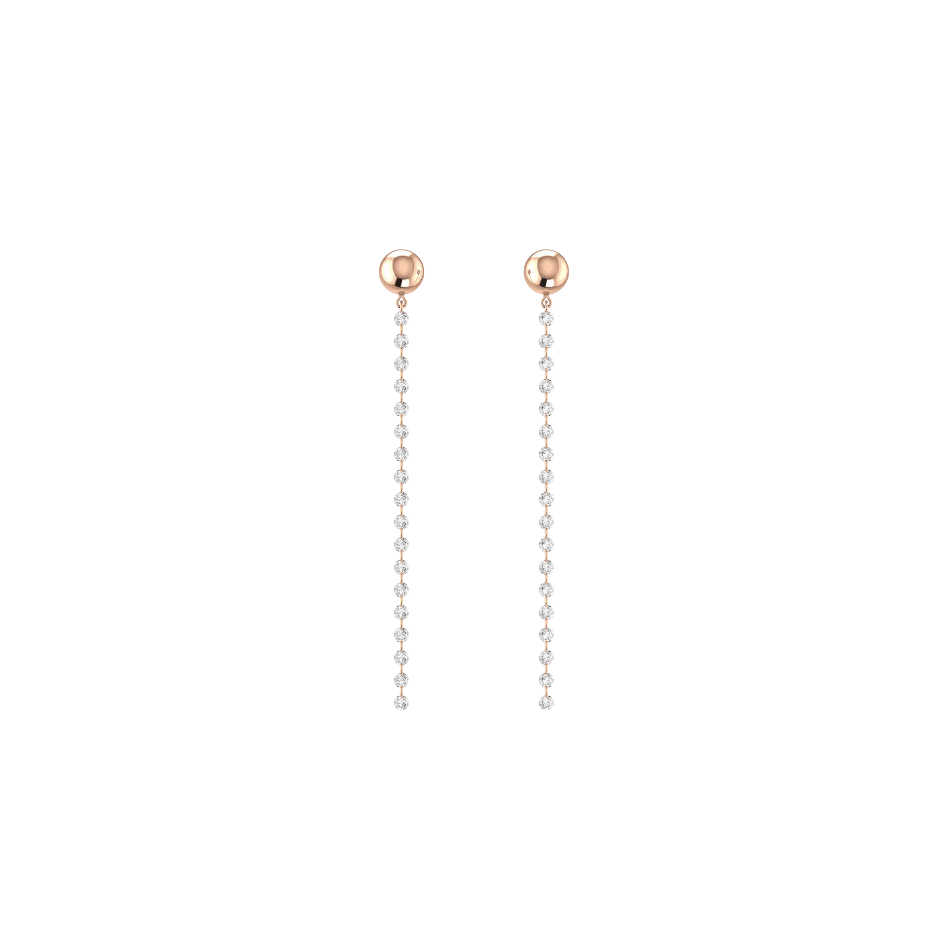 Cascade nude earrings