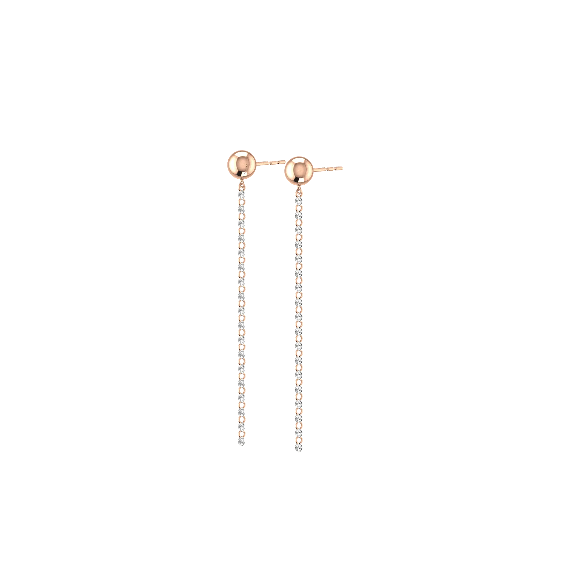 Cascade nude earrings