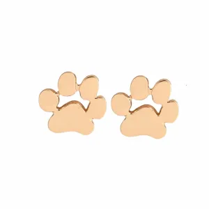 Cat and Dog Paw Stud Earrings