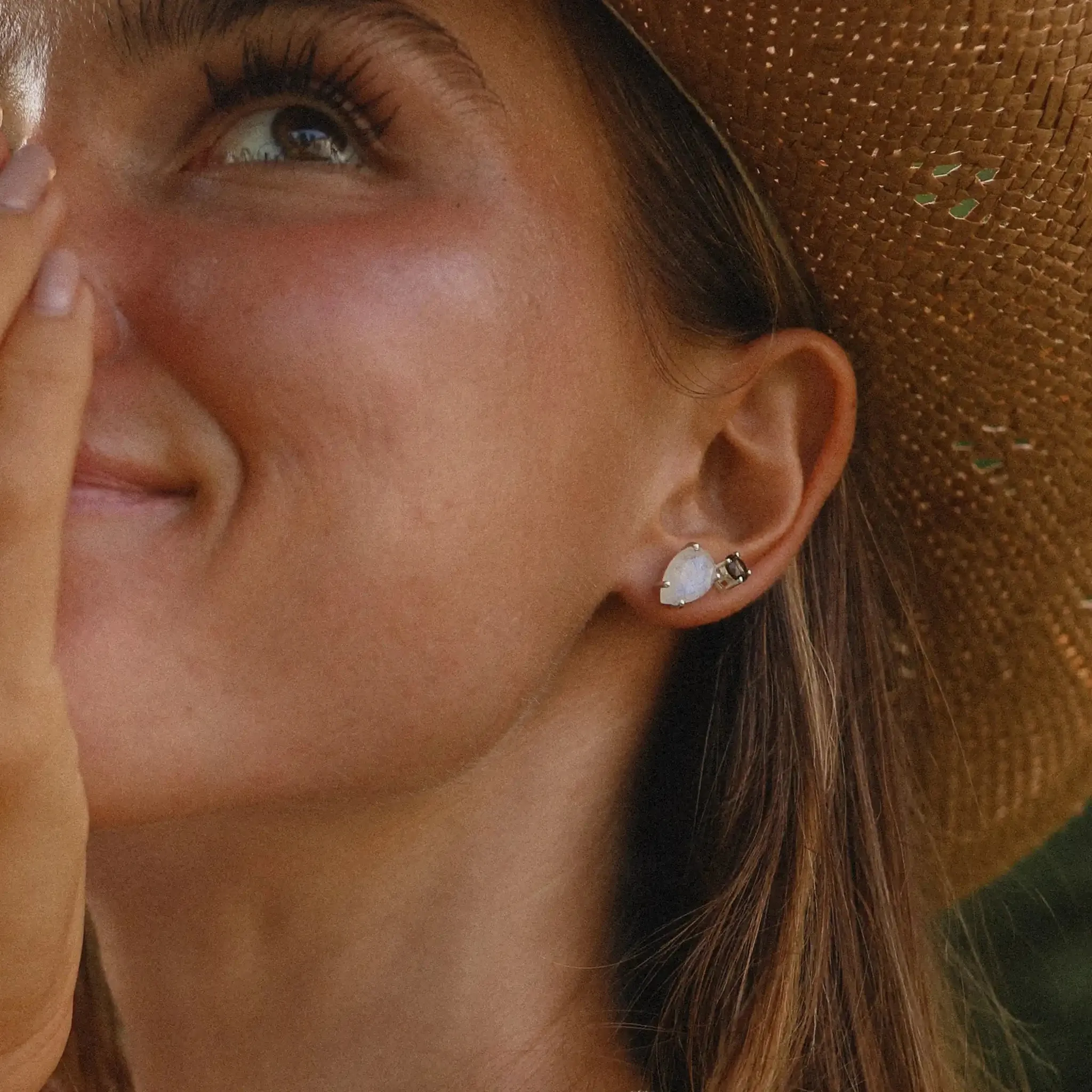 Classic Tear Drop Moonstone Earrings