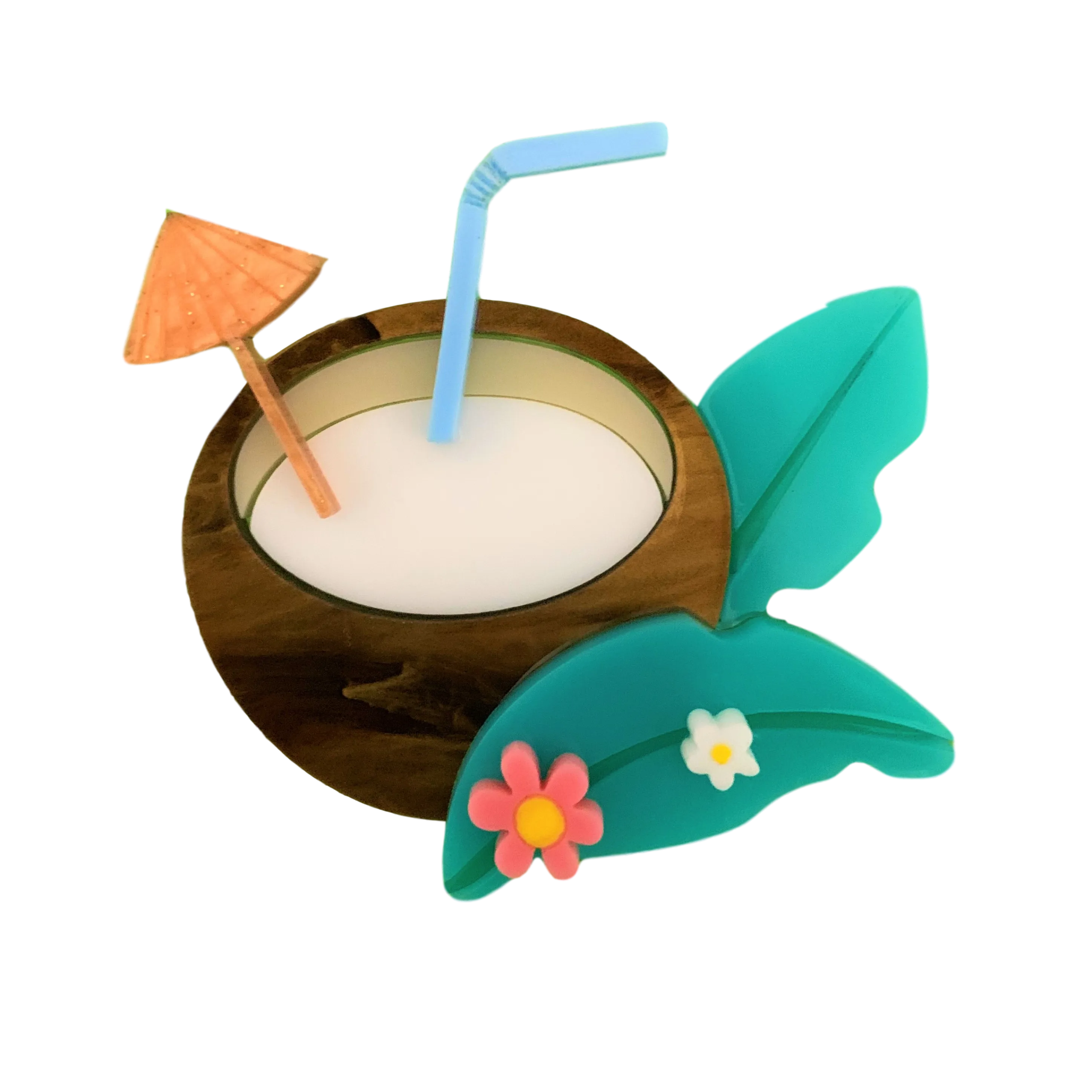 Coconut cocktail - Brooch