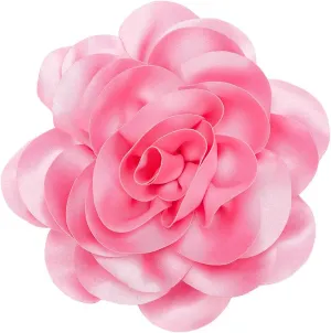 CREATCABIN 20cm Big Flower Brooch Purple Extra Large Camellia Brooch Pins for Clothes Removable Satin Fabric Lapel Pins Brooch for Women Dresses Wedding Party Banquet Suit Accessories Jewelry Gifts
