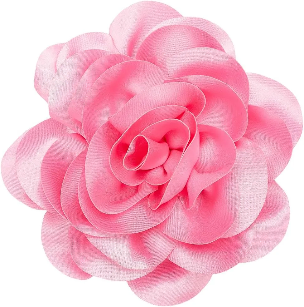 CREATCABIN 20cm Big Flower Brooch Purple Extra Large Camellia Brooch Pins for Clothes Removable Satin Fabric Lapel Pins Brooch for Women Dresses Wedding Party Banquet Suit Accessories Jewelry Gifts