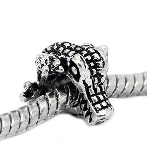 Crocodile Bead Spacer for Snake Chain Charm Bracelet