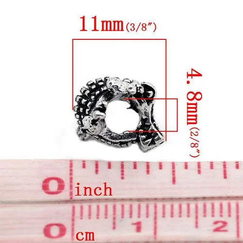 Crocodile Bead Spacer for Snake Chain Charm Bracelet