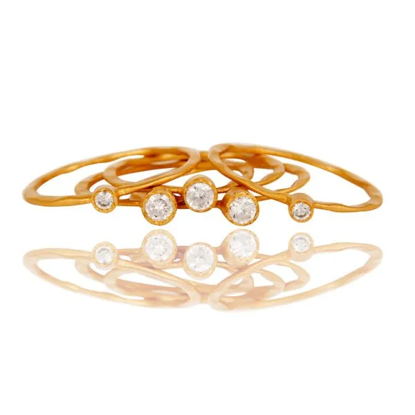 Cubic Zirconia Stacking Rings