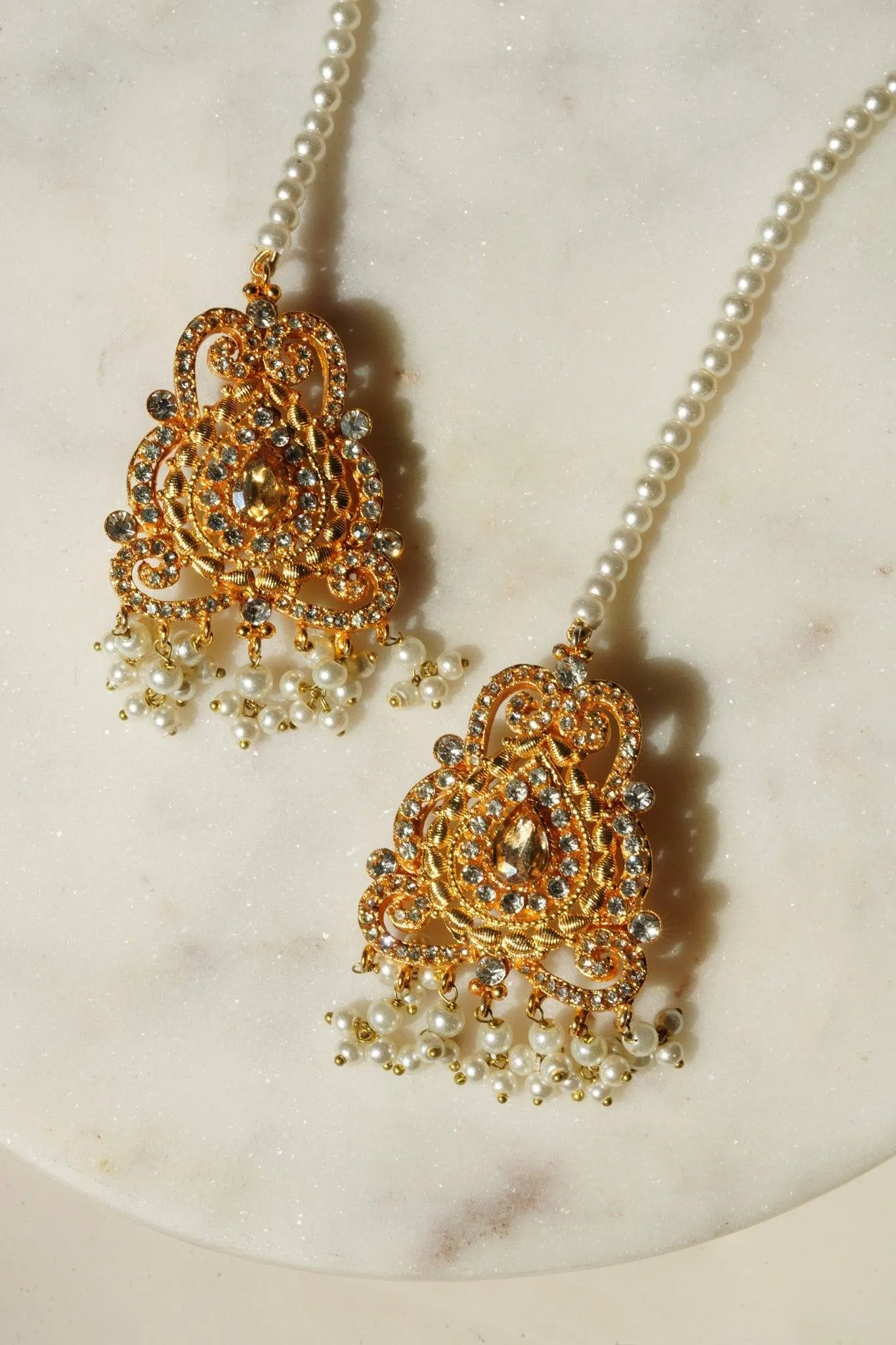 Diya - Gold & Pearl Necklace Set
