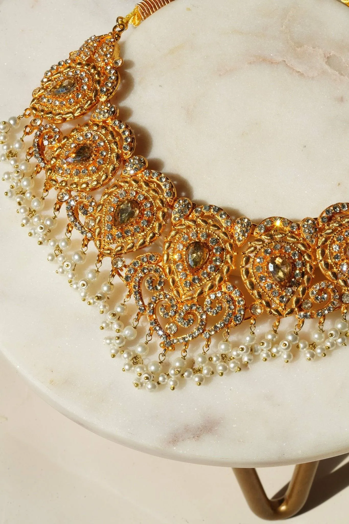 Diya - Gold & Pearl Necklace Set