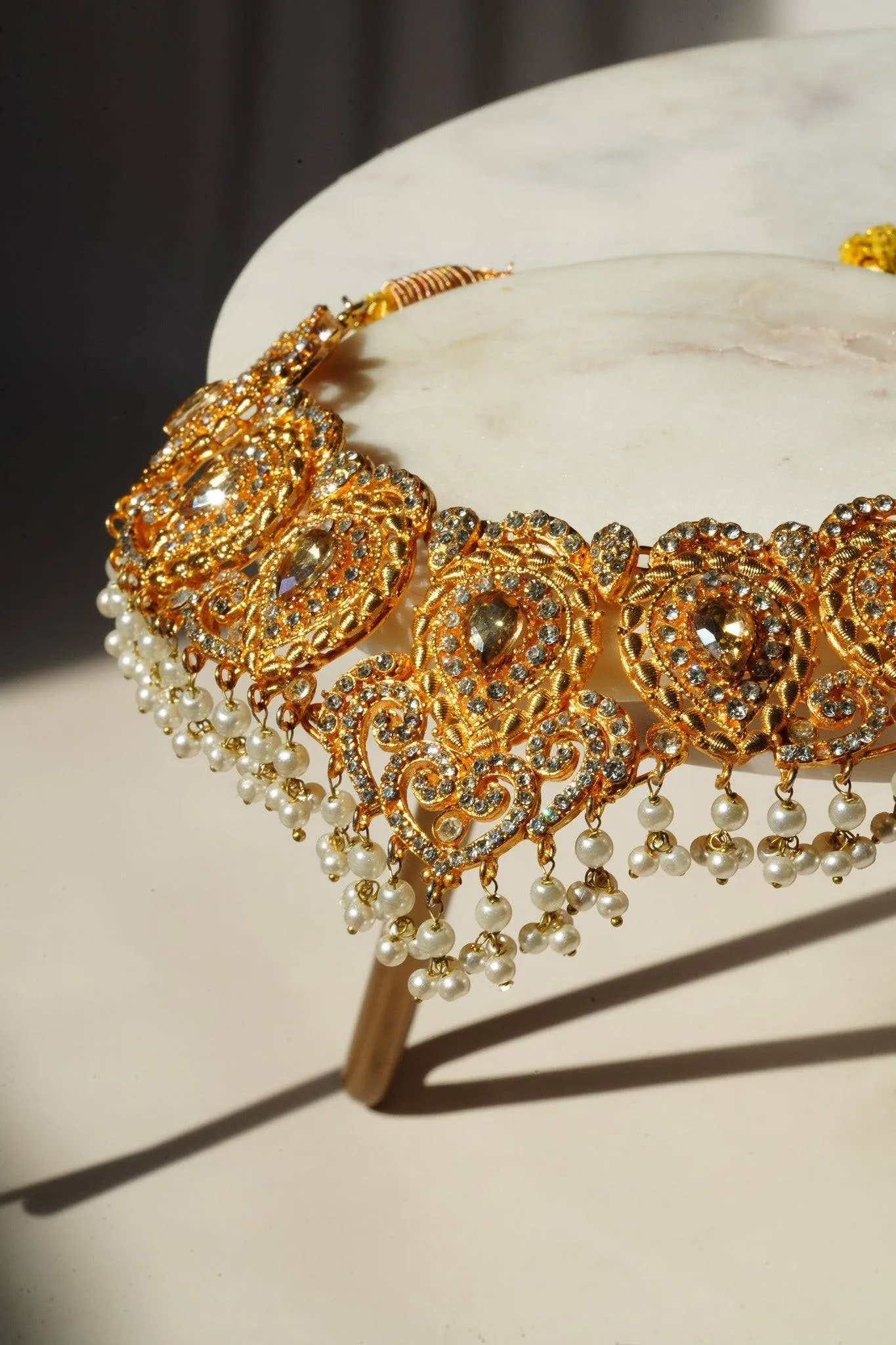 Diya - Gold & Pearl Necklace Set