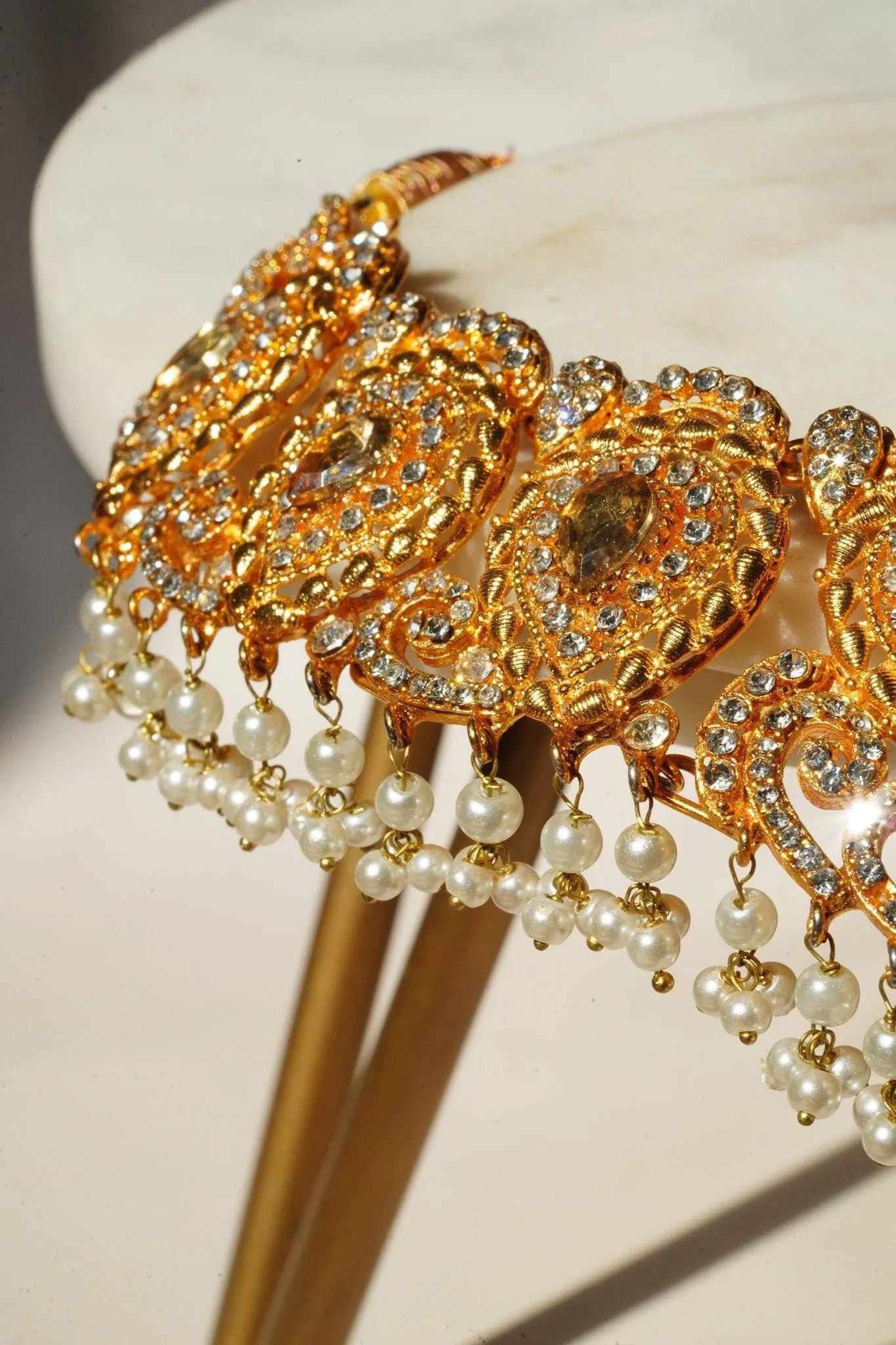 Diya - Gold & Pearl Necklace Set