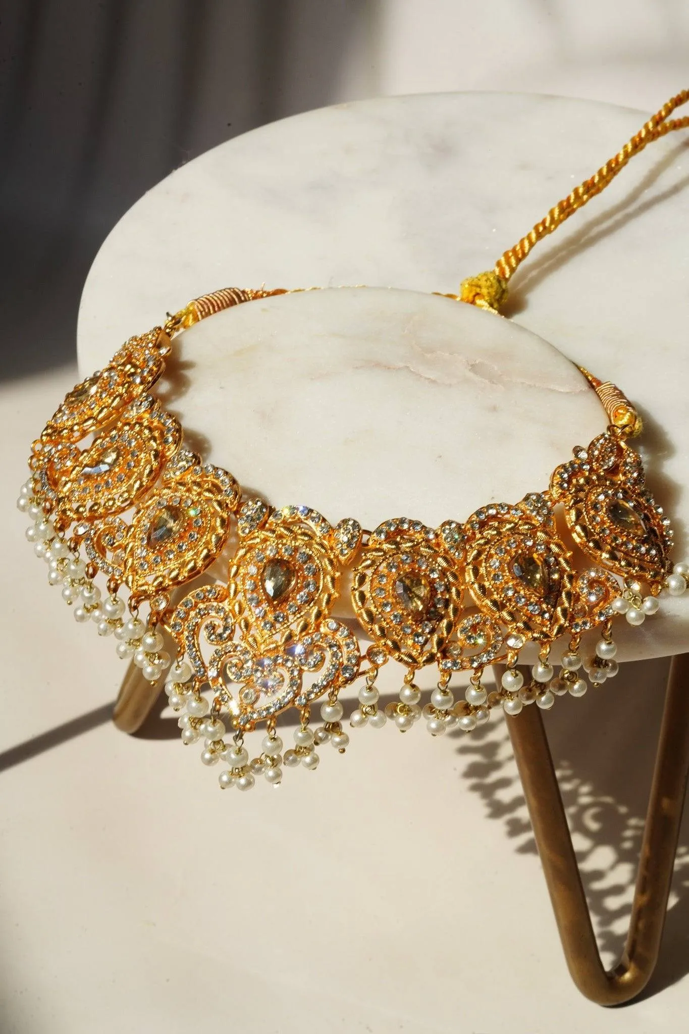 Diya - Gold & Pearl Necklace Set