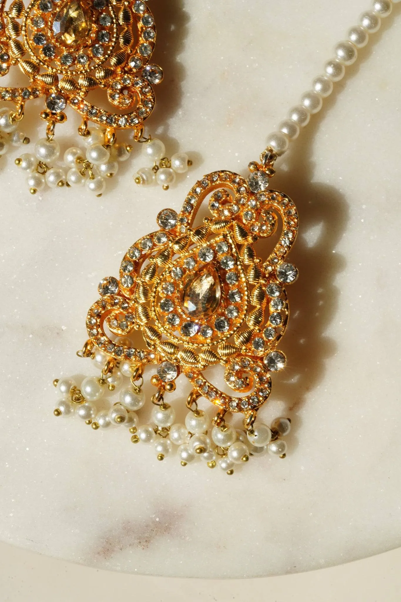 Diya - Gold & Pearl Necklace Set