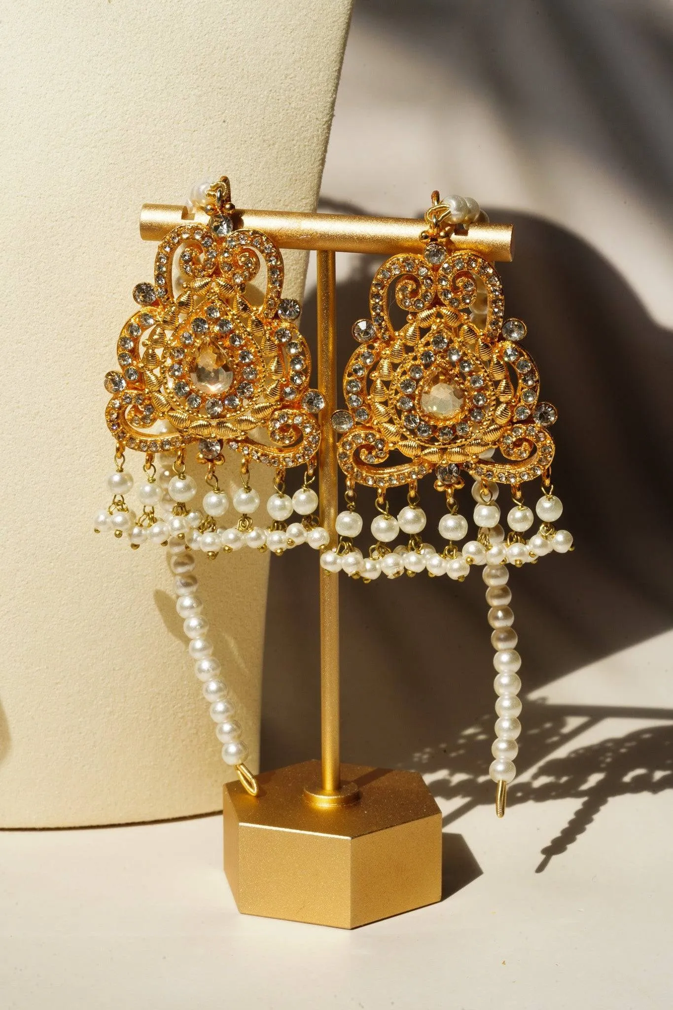 Diya - Gold & Pearl Necklace Set