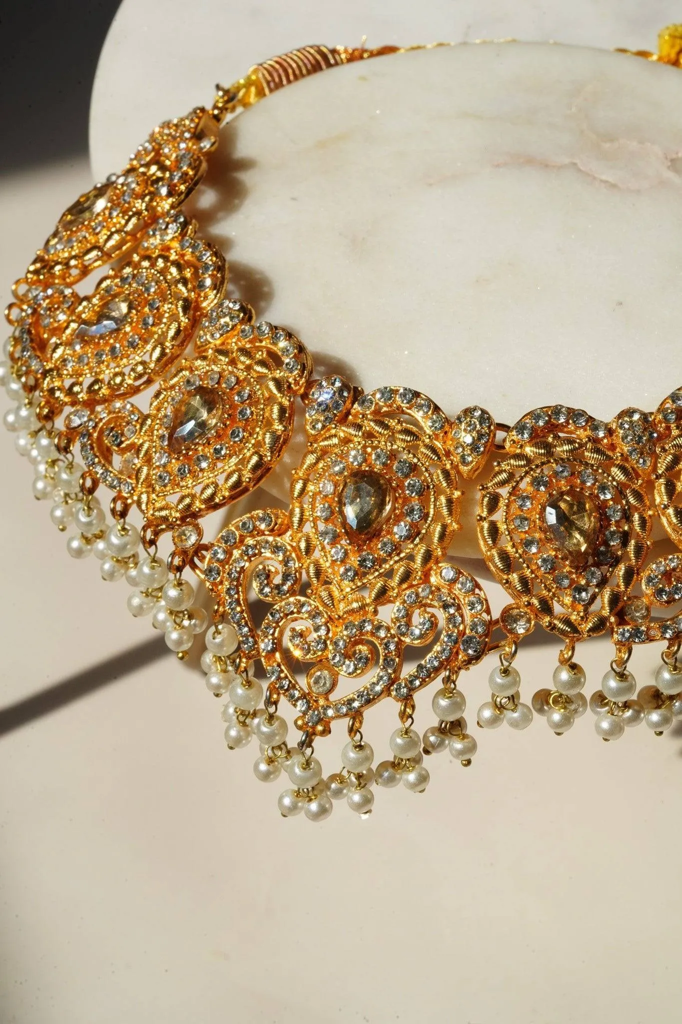 Diya - Gold & Pearl Necklace Set
