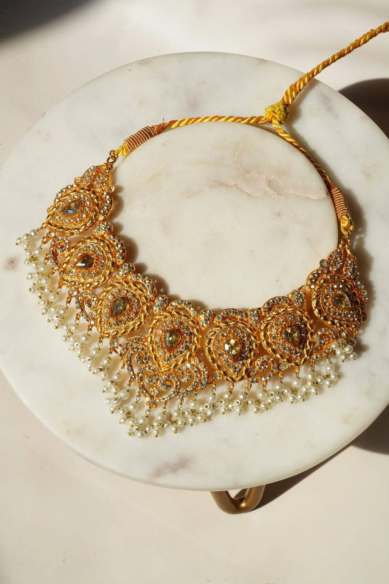 Diya - Gold & Pearl Necklace Set