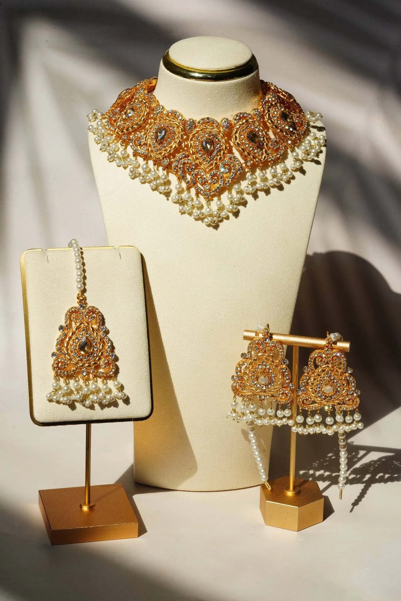 Diya - Gold & Pearl Necklace Set