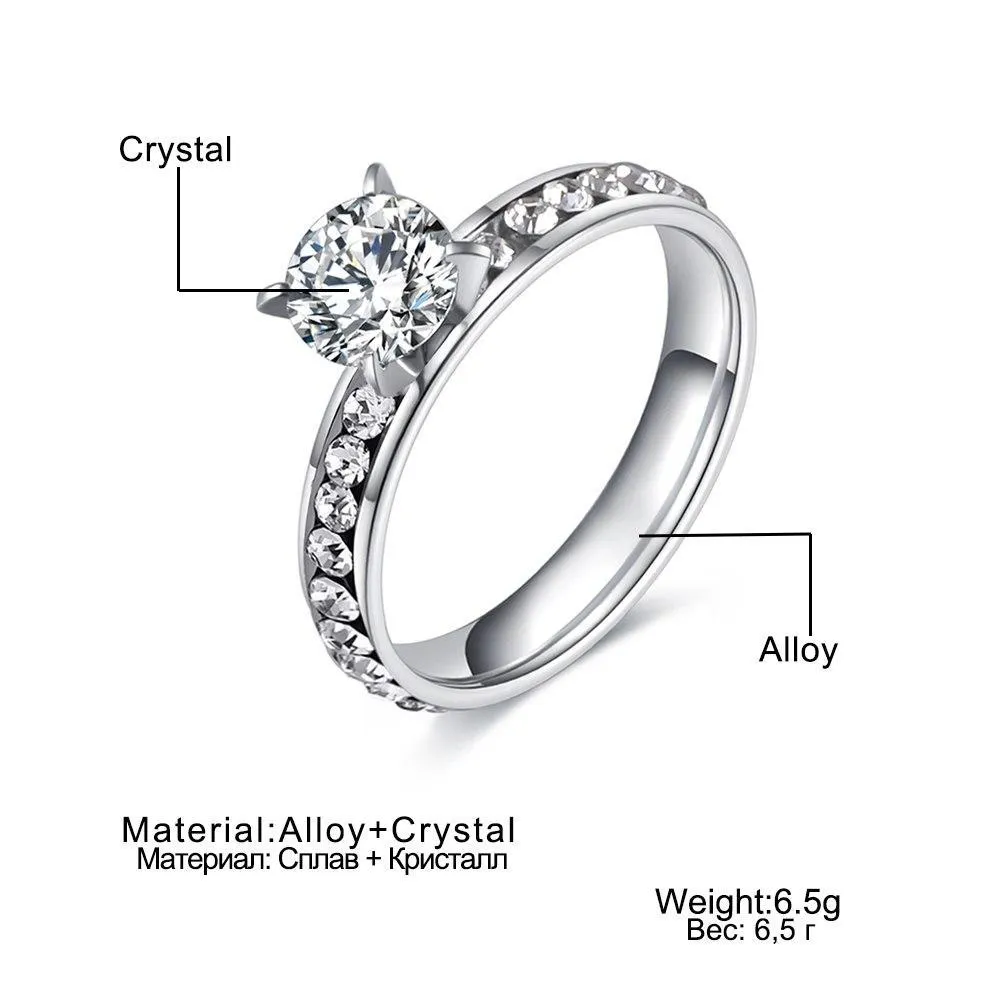 Fashion Jewelry - Women Circle Titanium Rings