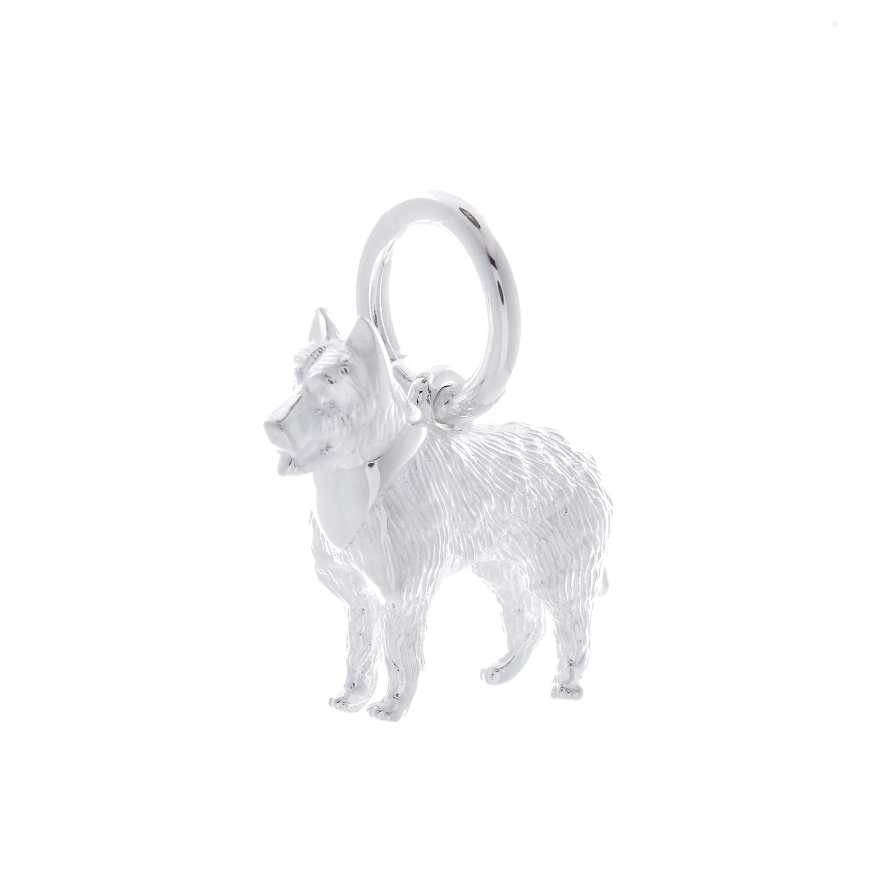 German Shepherd Personalised Silver Dog Tag Necklace