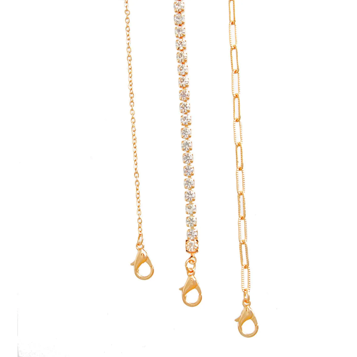 Gold 3 Layer Lock and Key Necklace