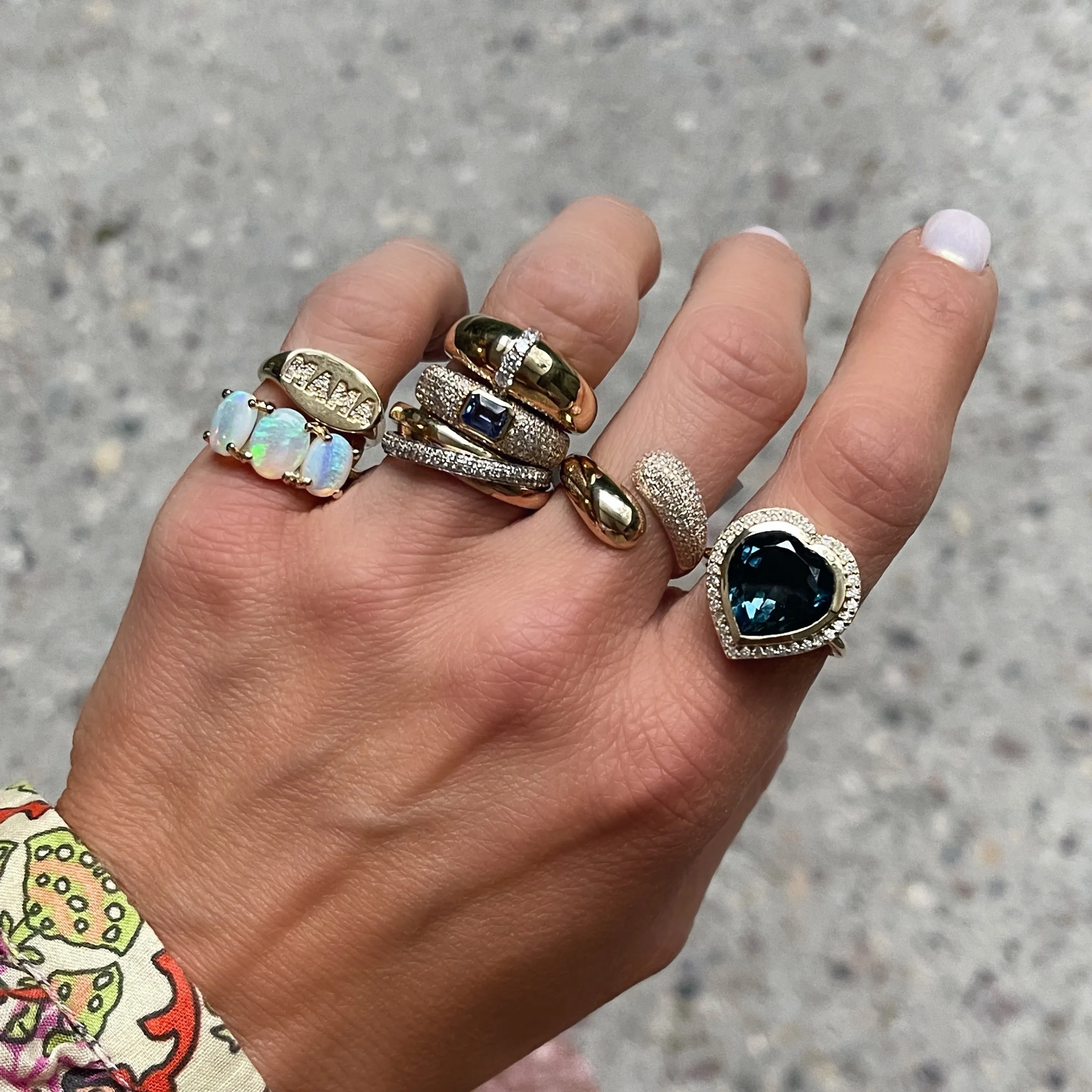 Gold & Diamond Trinity Band Ring