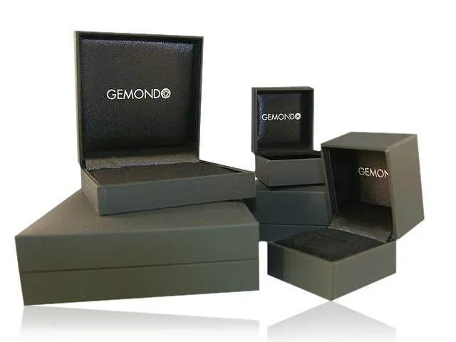 Granat Ohrringe, 9 Karat Gelbgold Granat & Diamant Quadrat