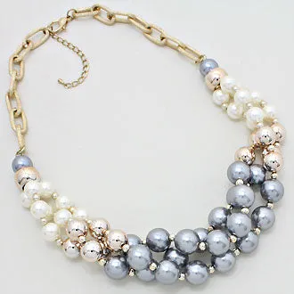 iLLASPARKZ Layered Pearl Fashion Necklace