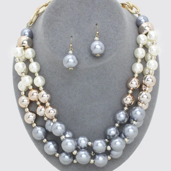 iLLASPARKZ Layered Pearl Fashion Necklace
