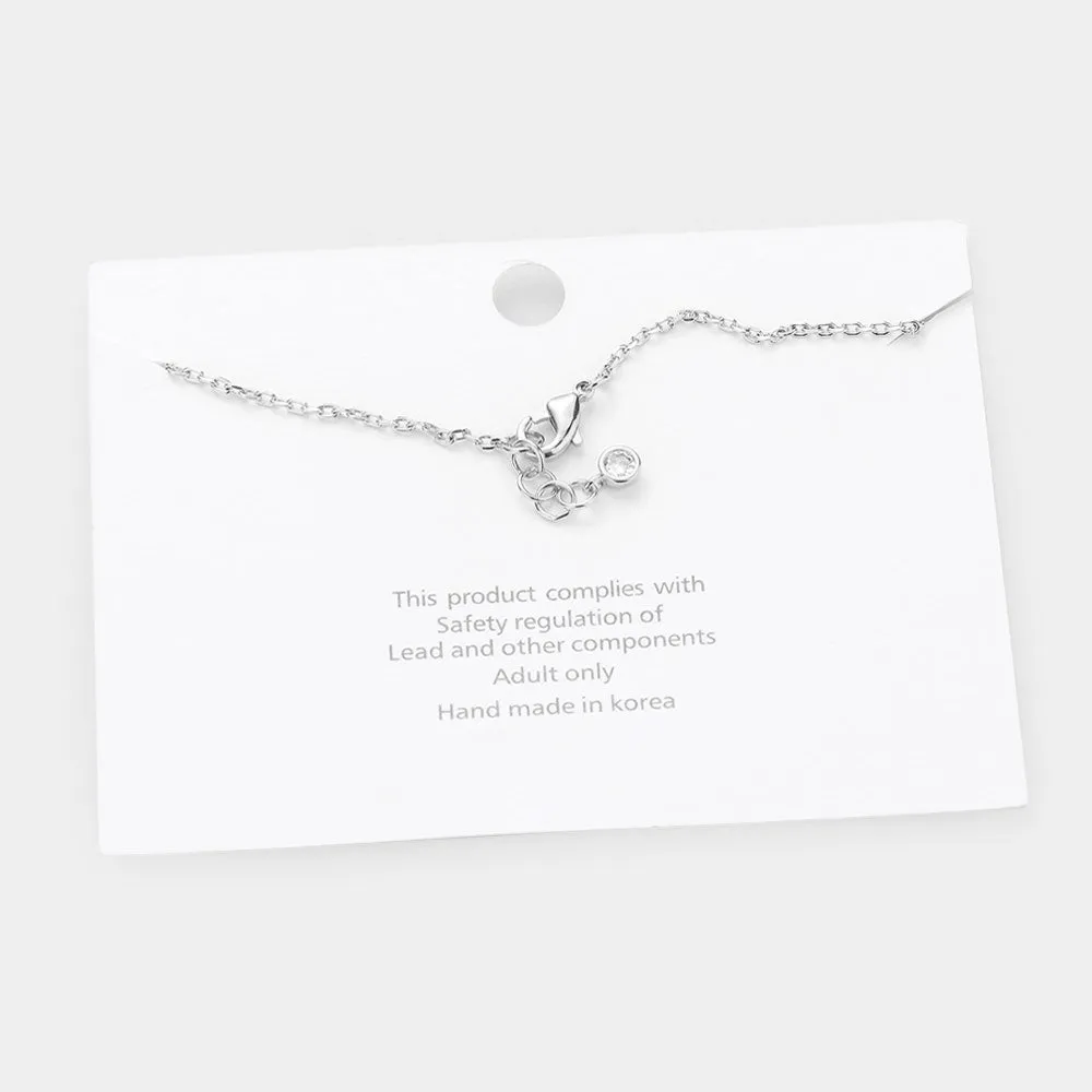 iLLASPARKZ -P- White Gold Dipped Metal Monogram Charm Bracelet