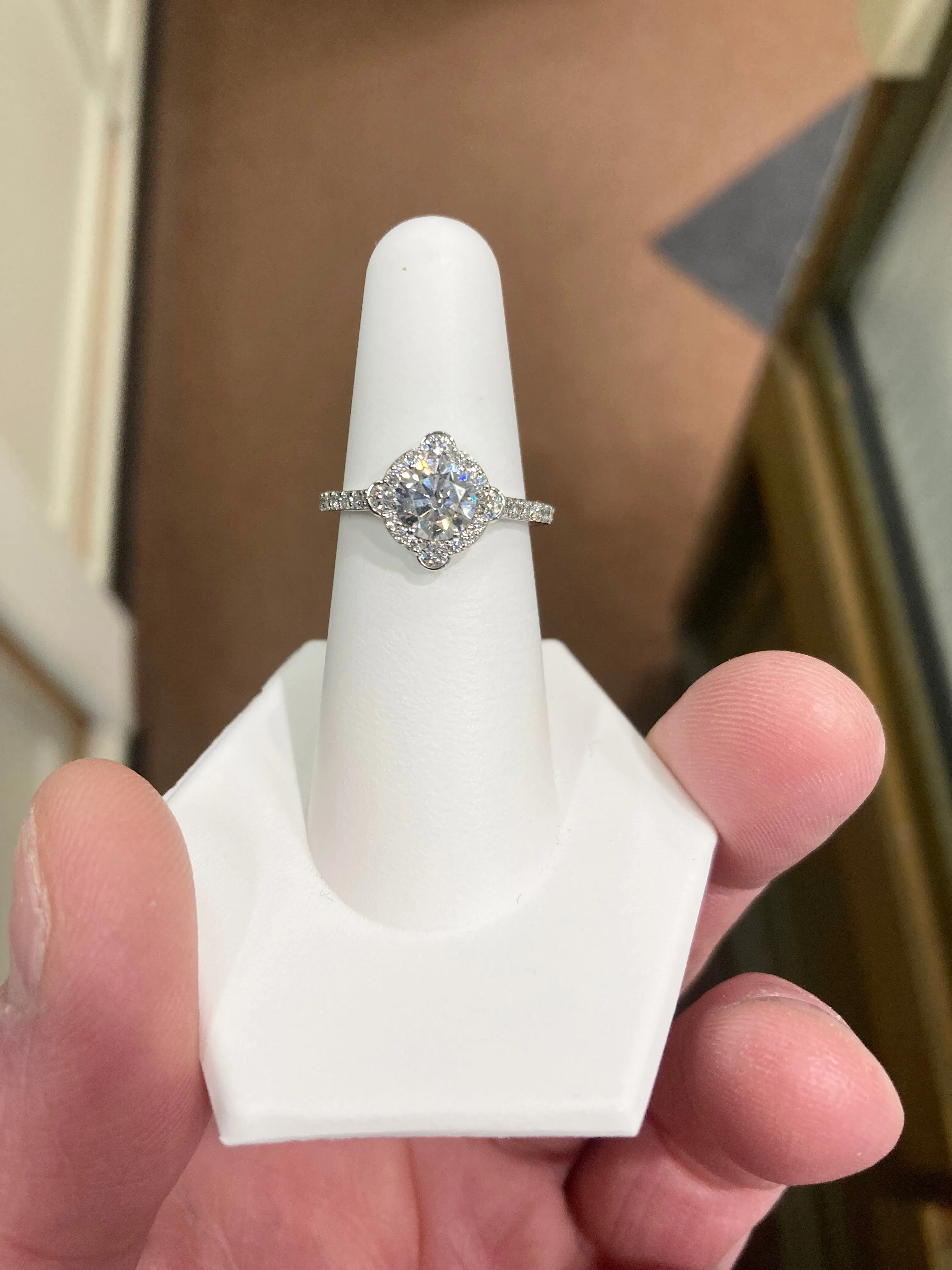 Lab Created One Carat  Diamond Engagement Ring